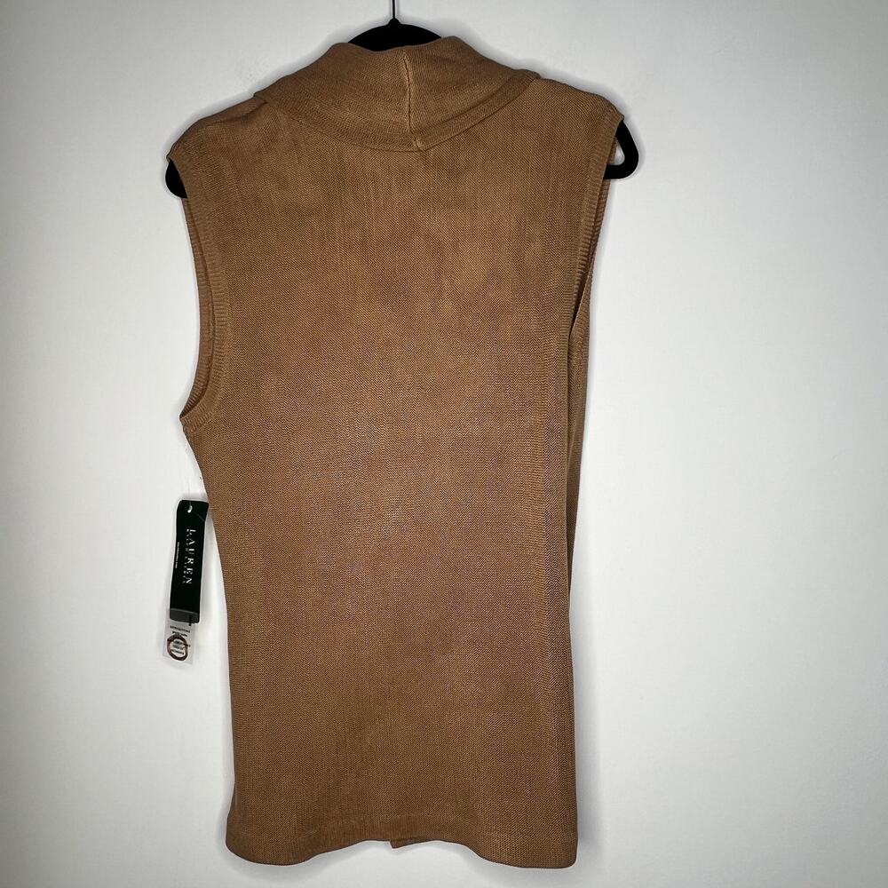Lauren Ralph Lauren Knit Sleeveless Wrap Top Size Large - Picture 3 of 7